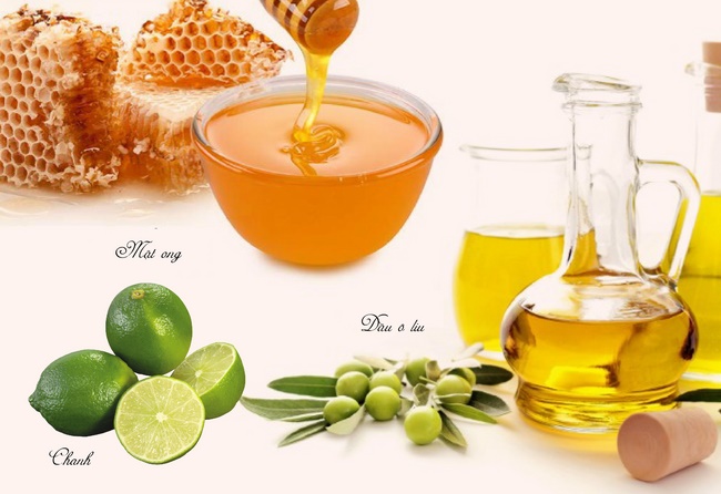 Công thức tạo hỗn hợp dầu oliu, chanh và mật ong loại bỏ da chết 