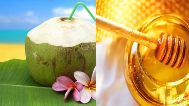 Pha mật ong với nước dừa để cải thiện vóc dáng 
