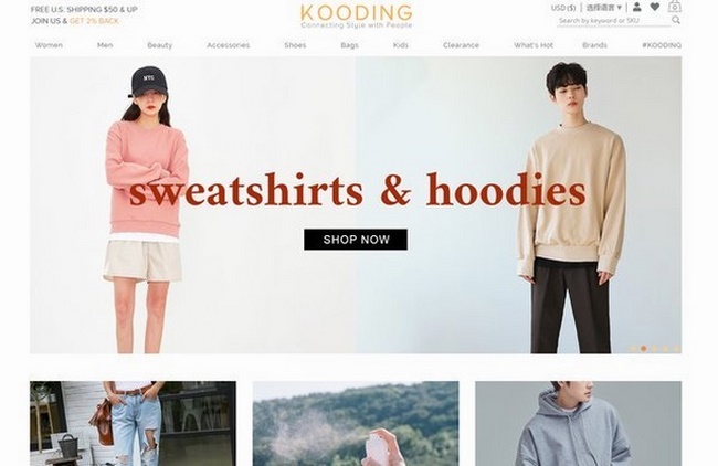 Website thời trang Kooding