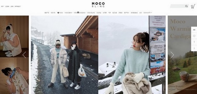 Web thời trang Hàn Quốc Moco Bling