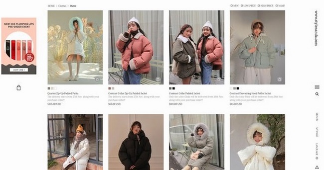 Web thời trang Hàn Quốc nổi tiếng Stylenanda