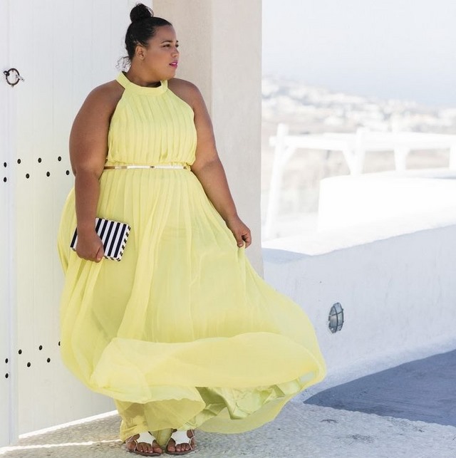 váy maxi đi biển cho người béo 