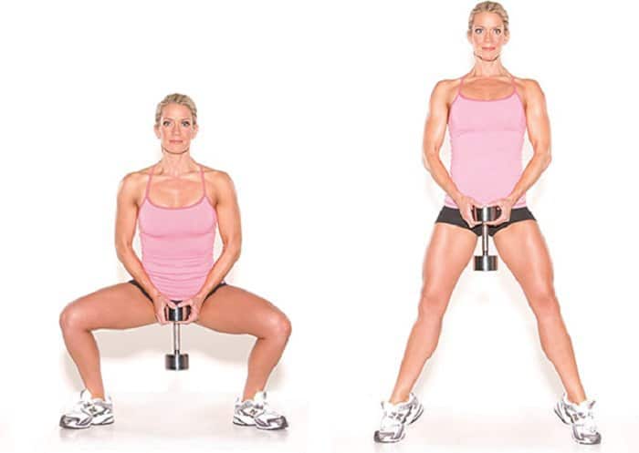 Bài tập giảm mỡ bắp chân hiệu quả Plie Squats 