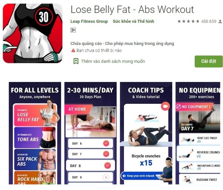 app giảm cân