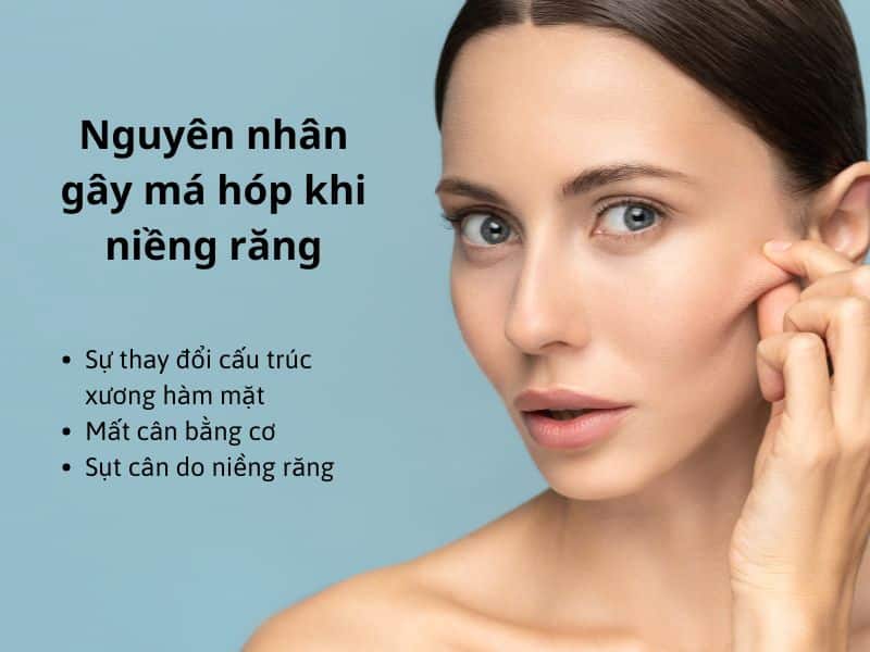 nguyên nhân gây hóp má khi niềng răng